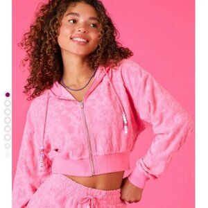 Barbie x Forever 21 Cropped Sweatshirt SIZE Small top hoodie